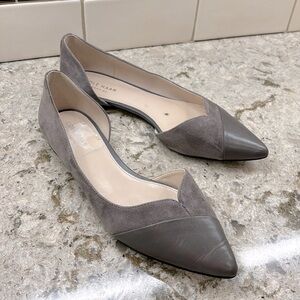Cole Haan Grand OS D’Orsay leather and suede flats